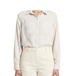 Striped Button-Up Shirt
